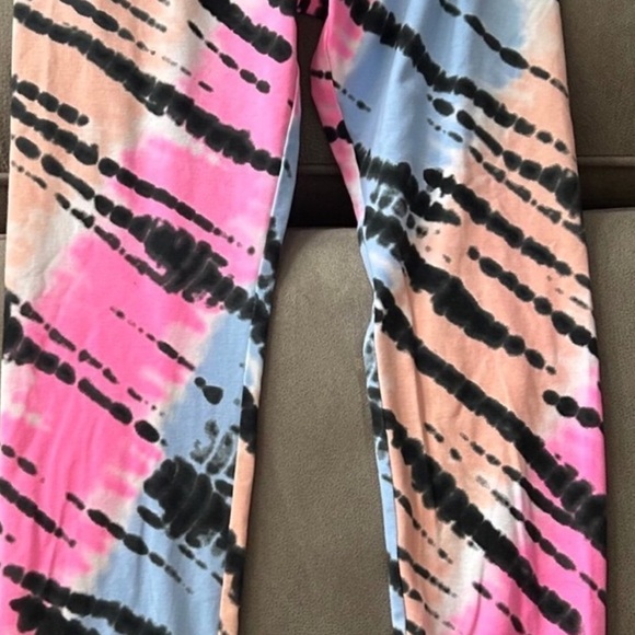 Justice Blue and Black Tie-Dye Leggings - Picture 1 of 2